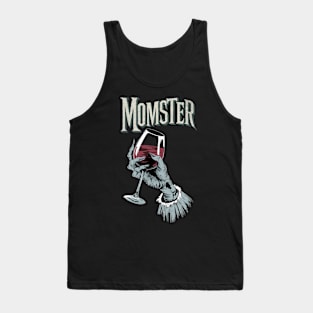 Momster Design: Monstrous Hand with Wine Glass - Funny Halloween Art Tank Top